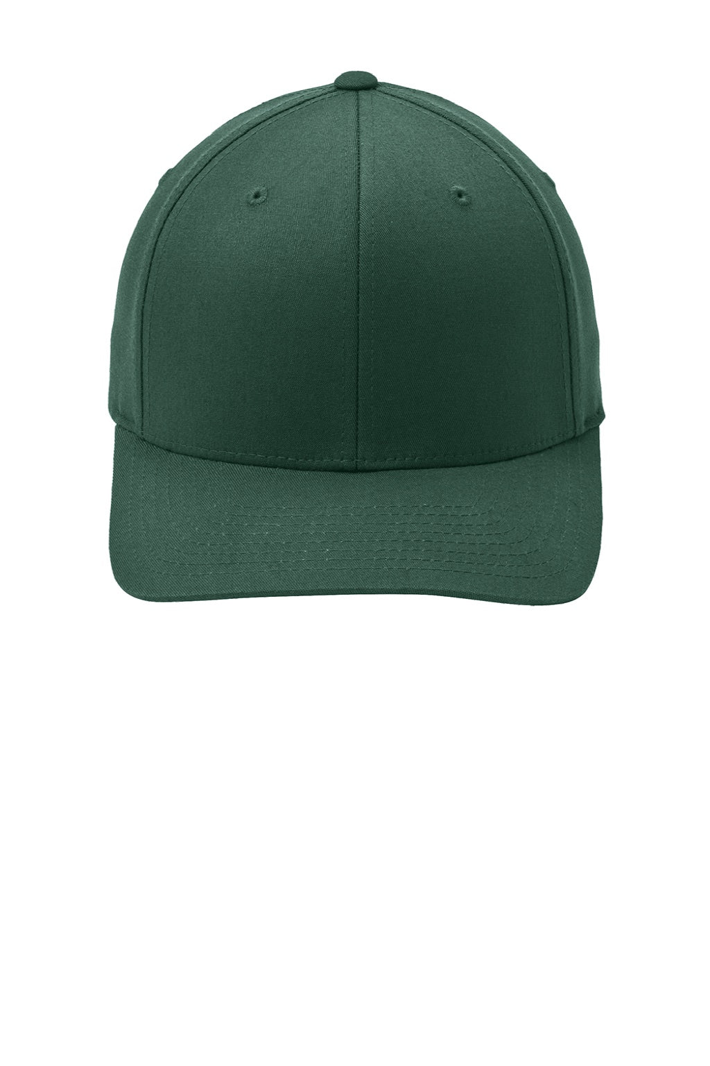 Port Authority Hats C813 Mens Stretch Fit Hat Forest Green Flat Front