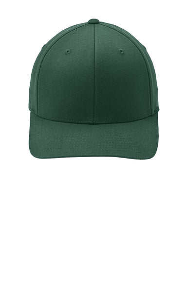 Port Authority Hats C813 Mens Stretch Fit Hat Forest Green Flat Front