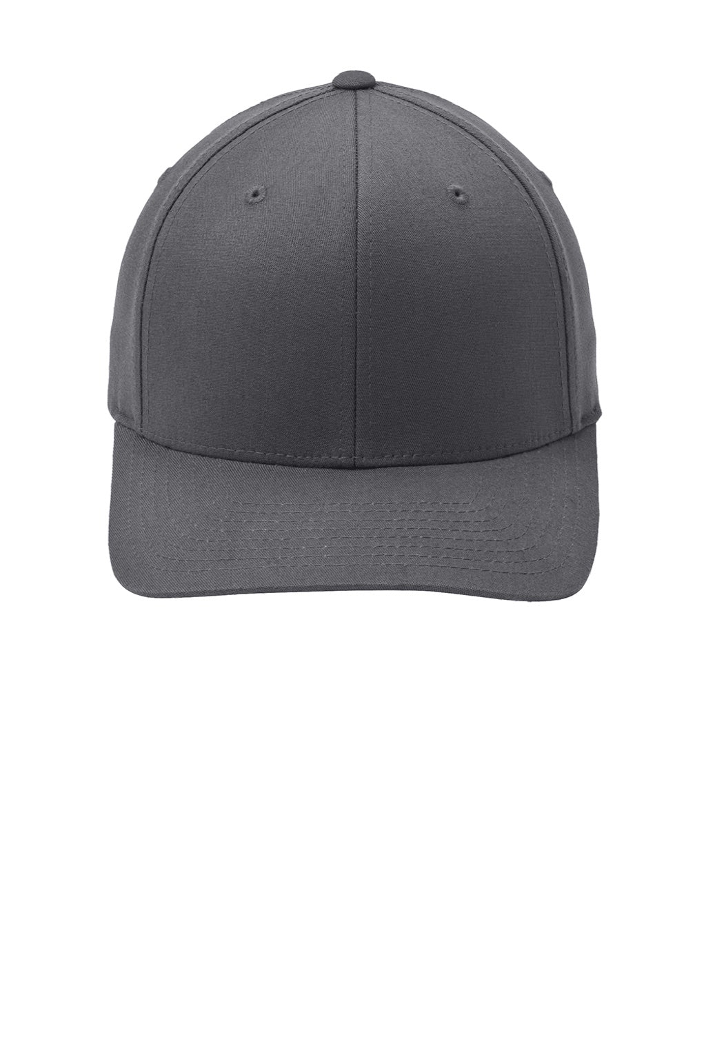 Port Authority Hats C813 Mens Stretch Fit Hat Graphite Grey Flat Front