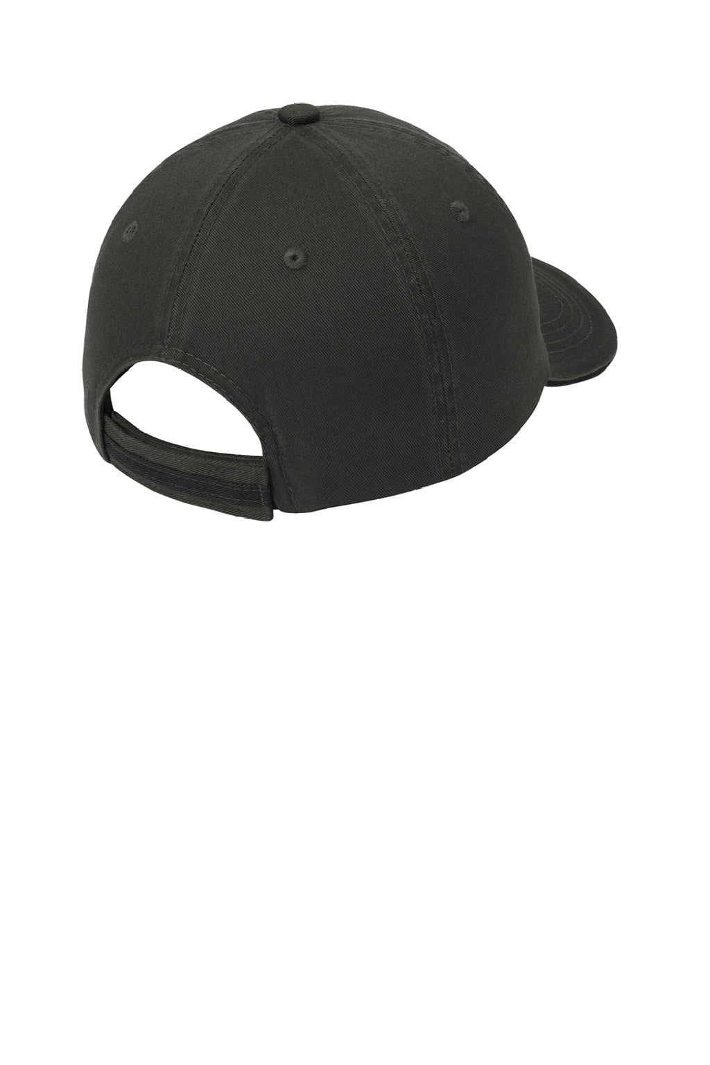 Port Authority Hats C830 Mens Adjustable Hat Charcoal Grey/Black Flat Back