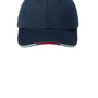 Port Authority Hats Mens Adjustable Hat - Classic Navy Blue/Red/White