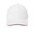 Port Authority Hats C830 Mens Adjustable Hat White/Classic Navy Blue/Red Flat Front