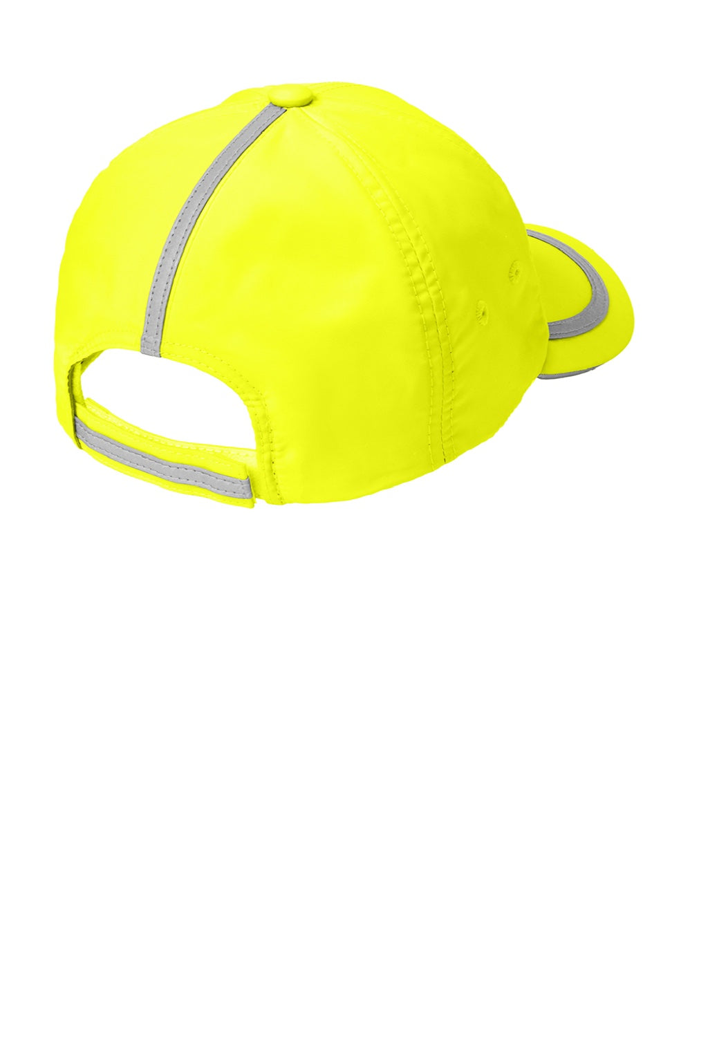 Port Authority Hats C836 Mens Enhanced Visibility Adjustable Hat Safety Yellow Flat Back