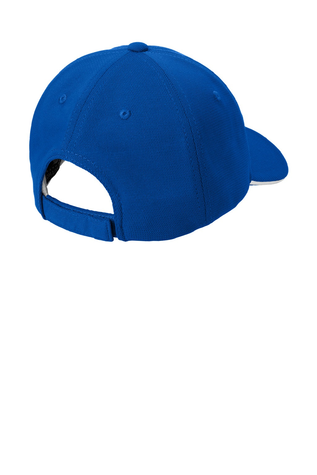 Port Authority Hats C838 Mens Dry Zone Moisture Wicking Adjustable Hat Royal Blue/White Flat Back