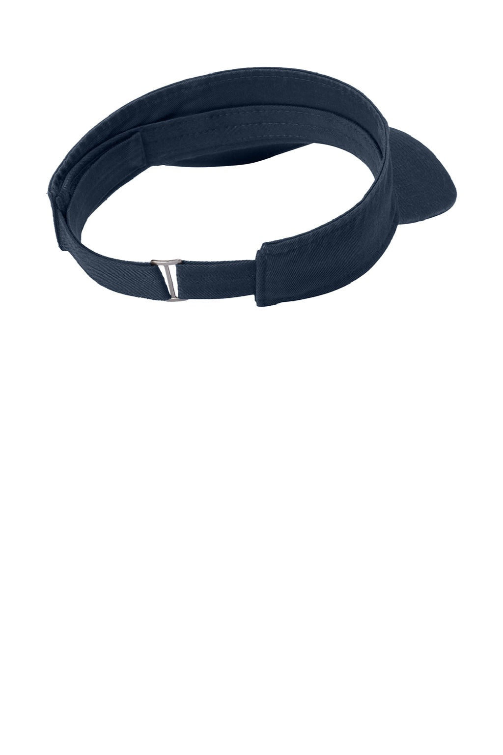 Port Authority Hats C840 Mens Fashion Adjustable Visor Classic Navy Blue Flat Back