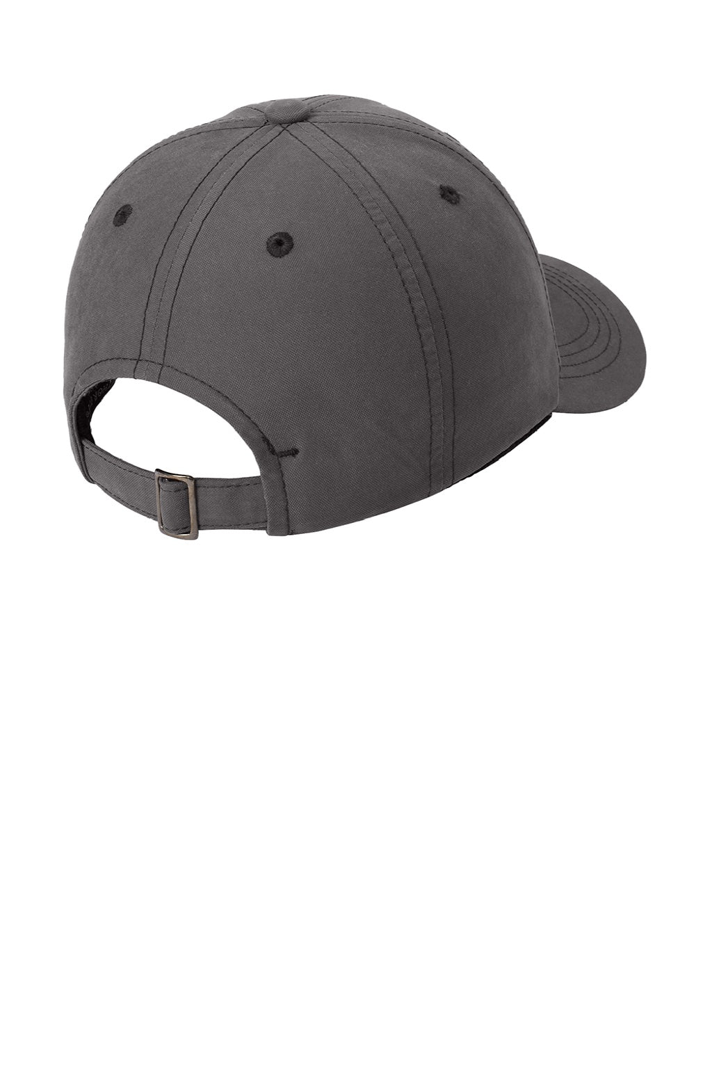 Port Authority Hats C850 Mens Moisture Wicking Adjustable Hat Charcoal Grey Flat Back