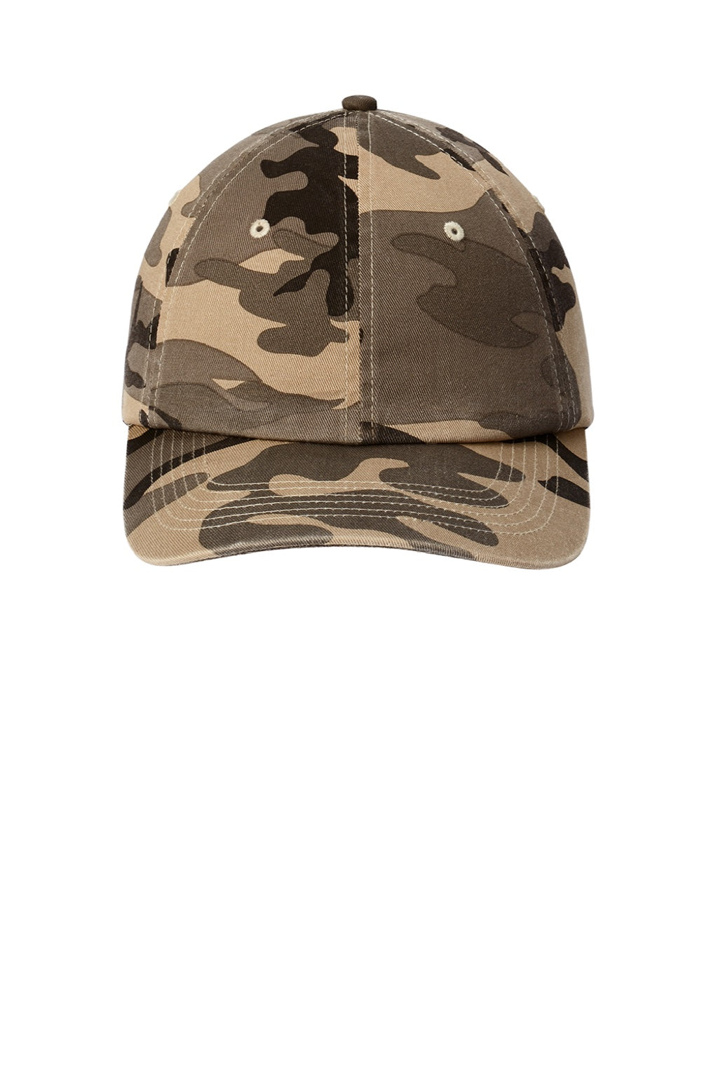Port Authority Hats C851 Mens Camouflage Hat Desert Camo Flat Front