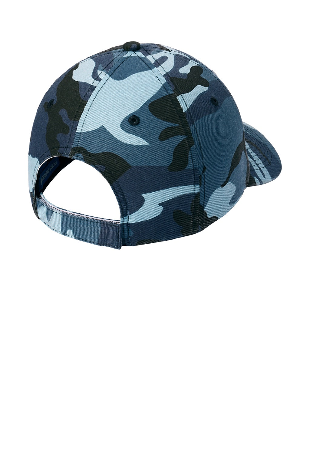 Port Authority Hats C851 Mens Camouflage Hat Navy Blue Camo Flat Back