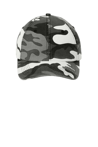 Port Authority Hats C851 Mens Camouflage Hat Winter Camo Flat Front