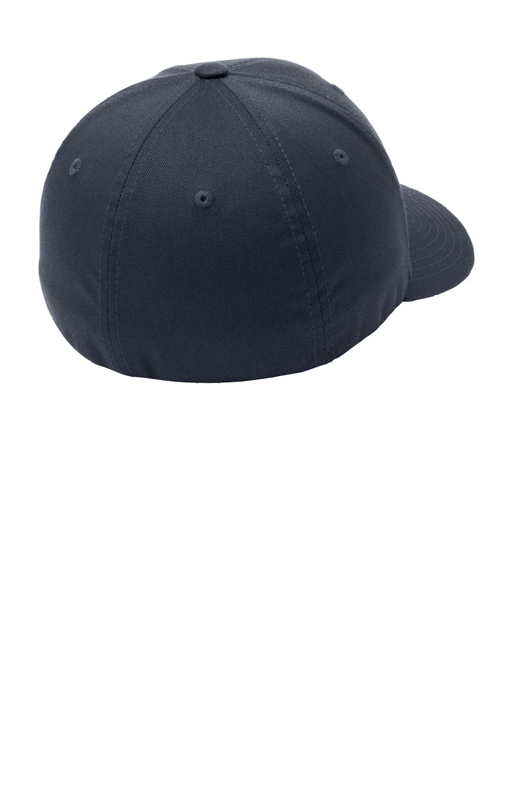 Port Authority Hats C865 Mens Stretch Fit Hat Dark Navy Blue Flat Back