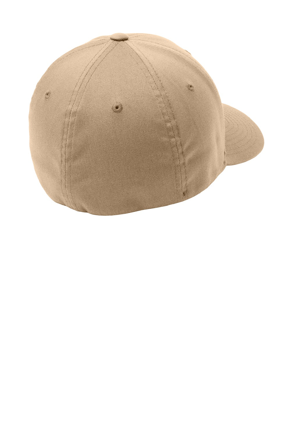 Port Authority Hats C865 Mens Stretch Fit Hat Khaki Brown/Charcoal Blue Flat Back