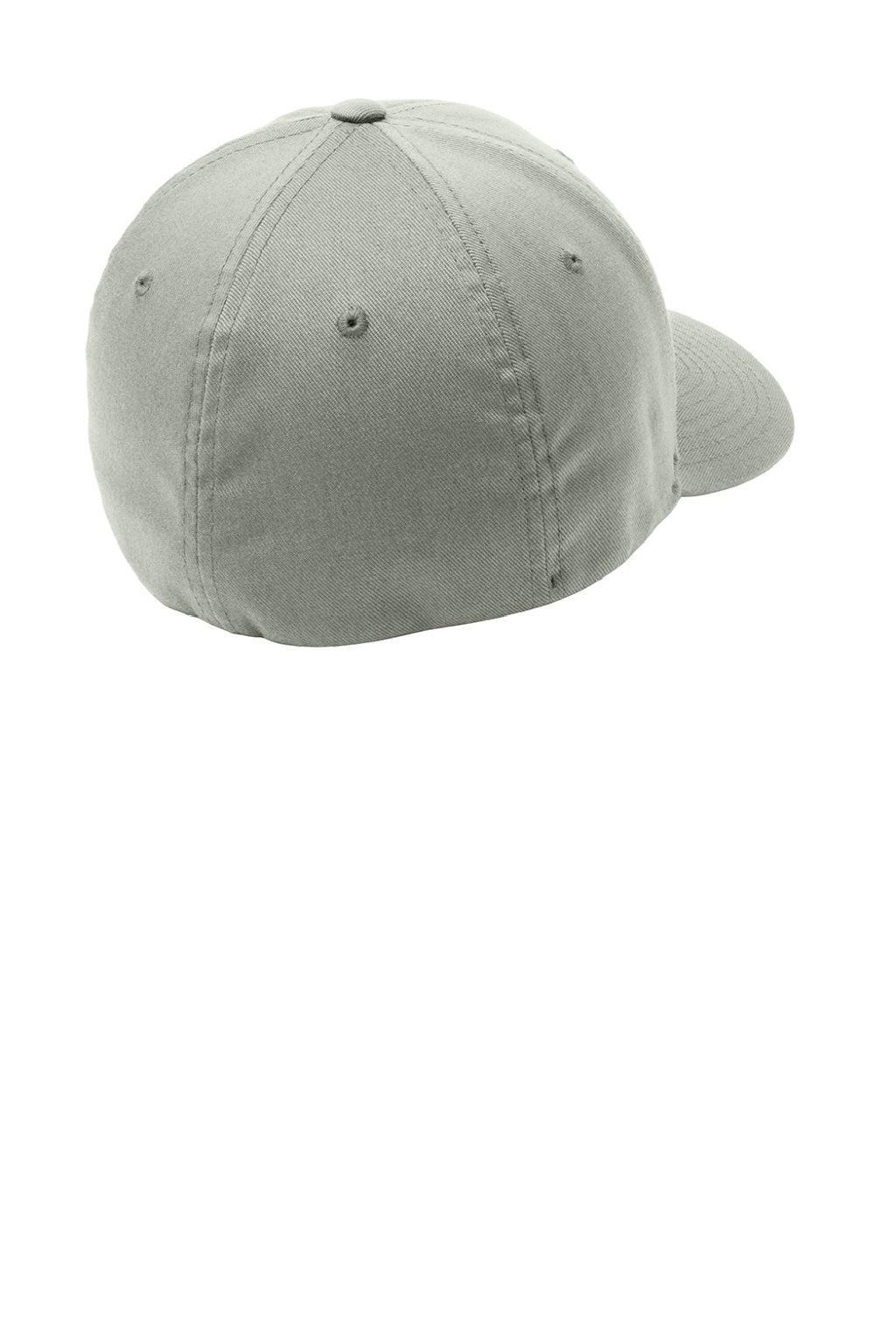 Port Authority Hats C865 Mens Stretch Fit Hat Silver Grey Flat Back