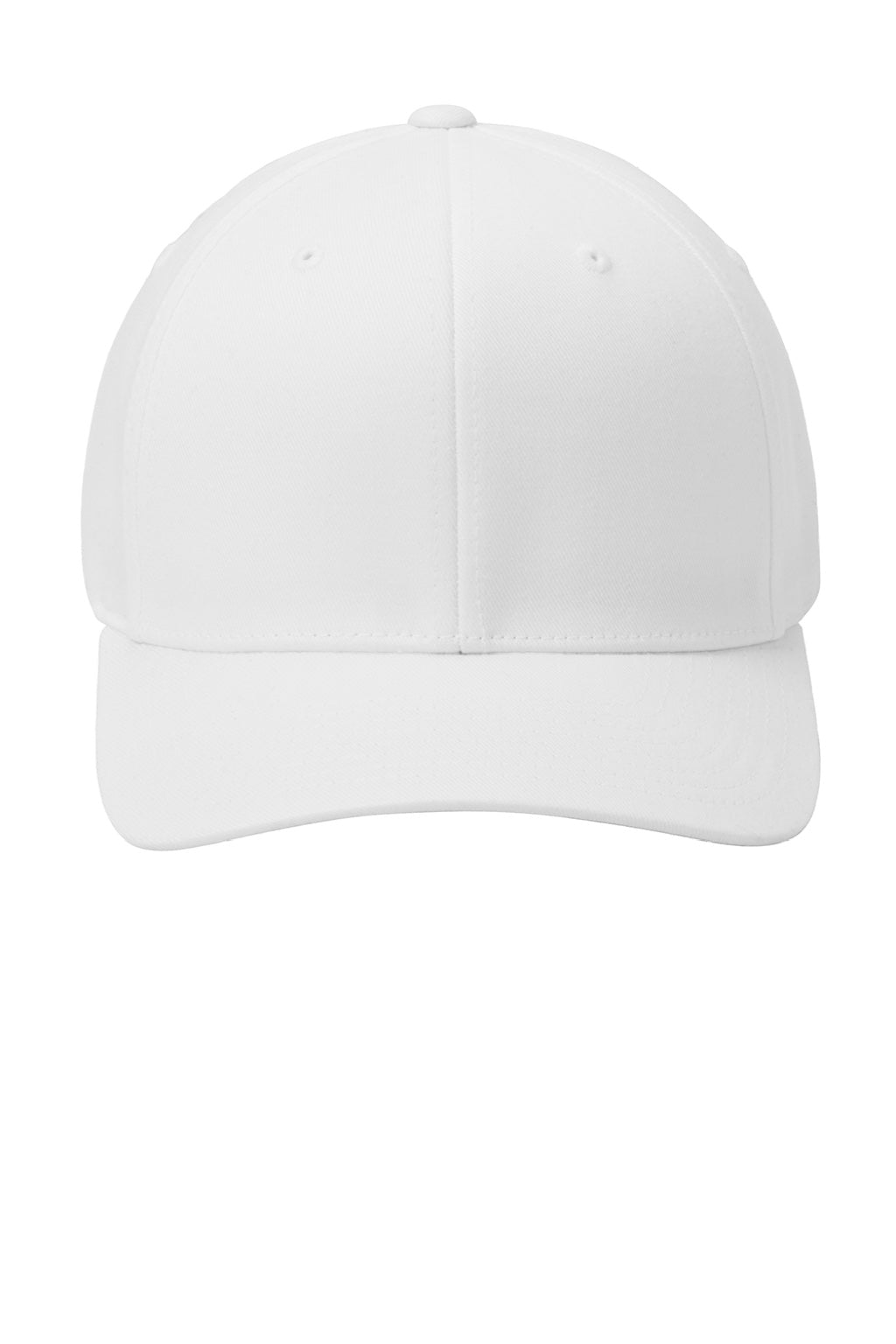Port Authority Hats C865 Mens Stretch Fit Hat White Flat Front
