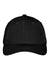 Port Authority Hats C868 Mens Moisture Wicking Adjustable Hat Black Flat Front