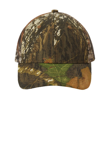 Port Authority Hats C869 Mens Pro Camouflage Mesh Back Adjustable Hat Mossy Oak New Break Up Flat Front