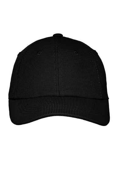 Port Authority Hats C874 Mens Moisture Wicking Adjustable Hat Black Flat Front