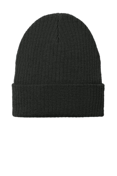 Port Authority Hats C880 Unisex C-Free Recycled Beanie Deep Black Flat Front