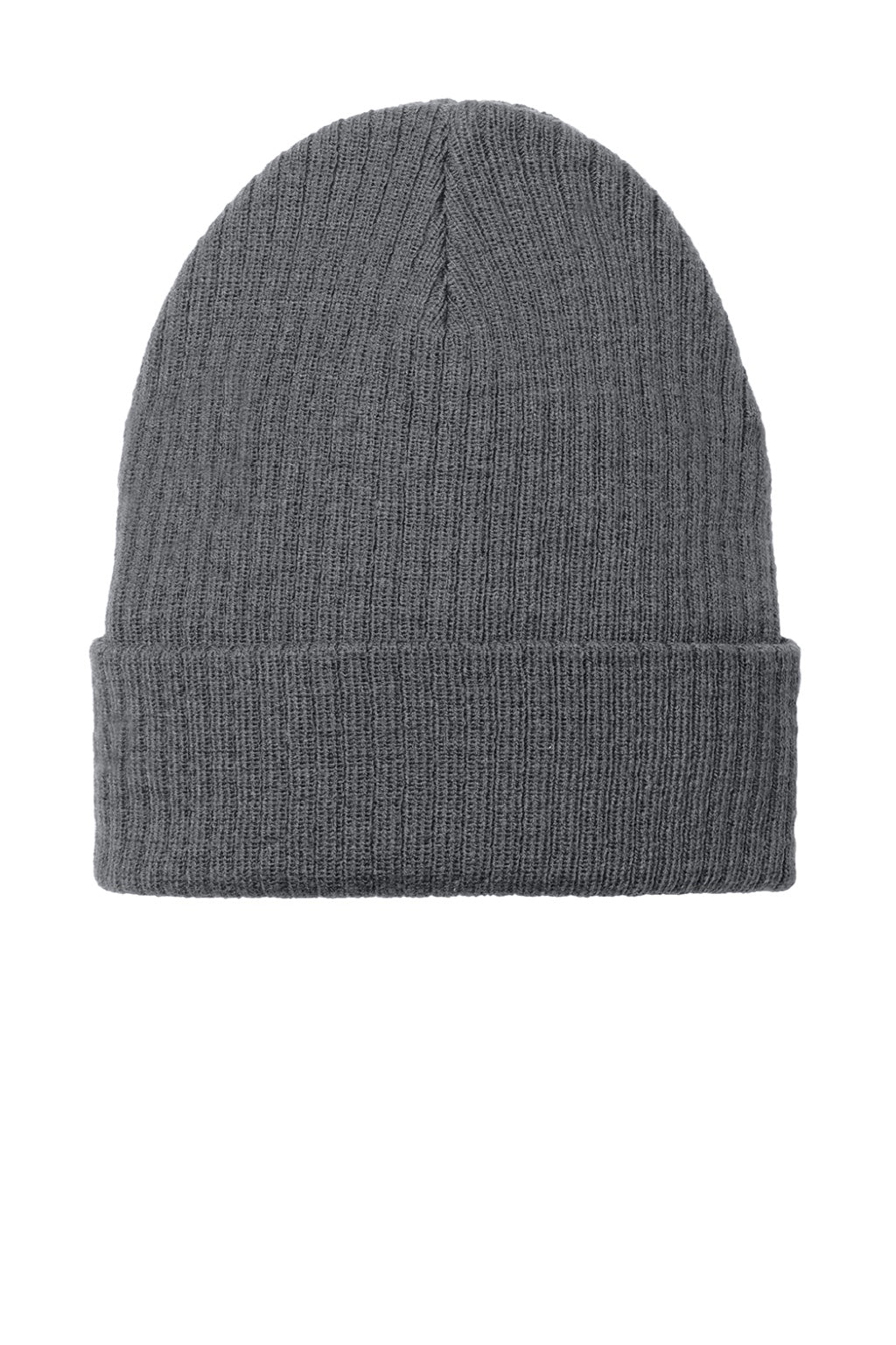 Port Authority Hats C880 Unisex C-Free Recycled Beanie Steel Grey Flat Front