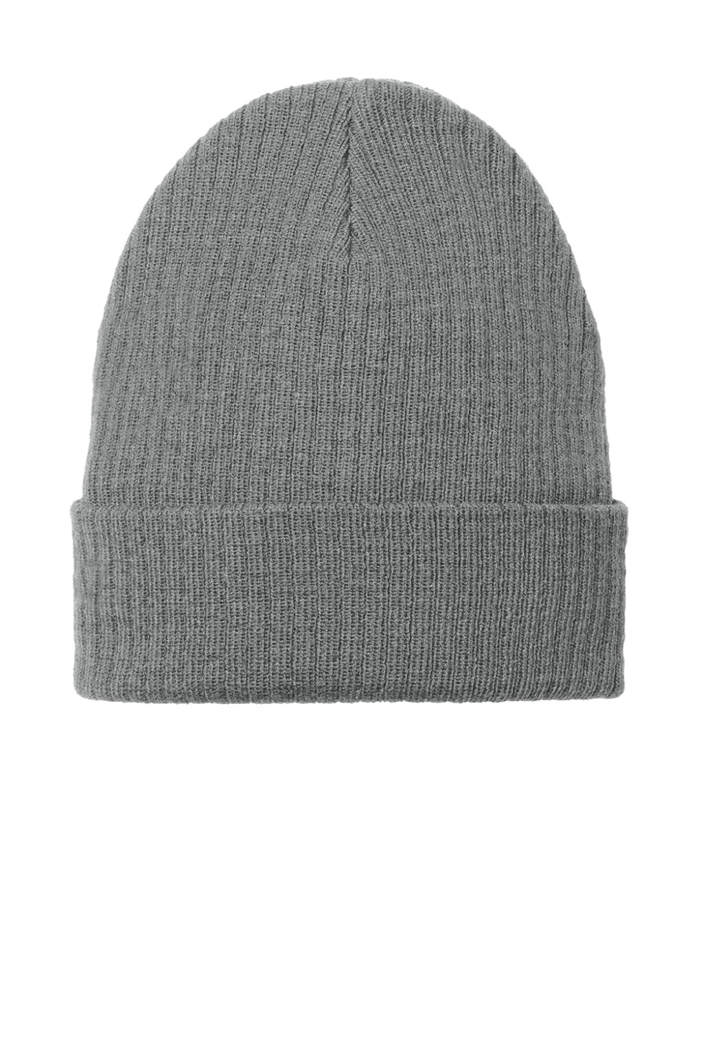 Port Authority Hats C880 Unisex C-Free Recycled Beanie Smoke Grey Flat Front