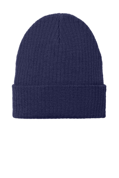 Port Authority Hats C880 Unisex C-Free Recycled Beanie True Navy Blue Flat Front