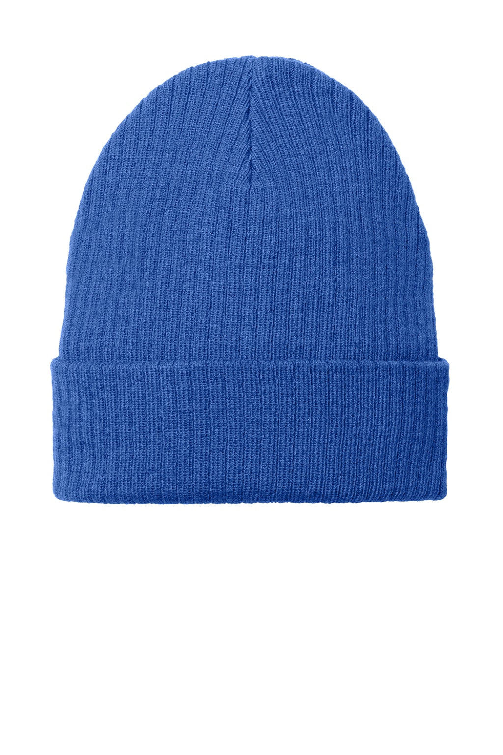 Port Authority Hats C880 Unisex C-Free Recycled Beanie True Royal Blue Flat Front