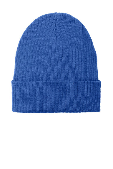 Port Authority Hats C880 Unisex C-Free Recycled Beanie True Royal Blue Flat Front