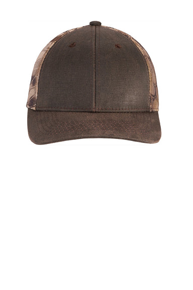 Port Authority Hats C891 Mens Pigment Print Camouflage Mesh Back Adjustable Hat Kryptek Highlander/Brown Flat Front