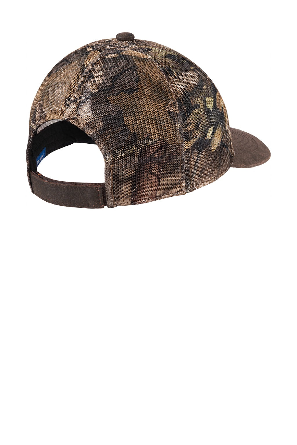 Port Authority Hats C891 Mens Pigment Print Camouflage Mesh Back Adjustable Hat Mossy Oak Break Up Country/Brown Flat Back