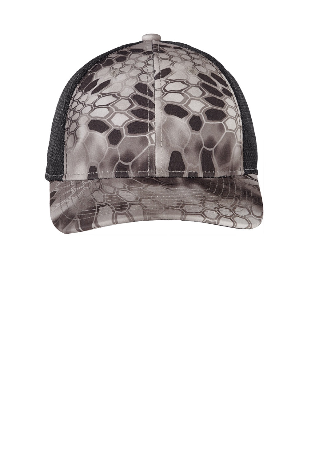 Port Authority Hats C892 Mens Performance Moisture Wicking Camouflage Mesh Back Snapback Hat Kryptek Raid/Black Flat Front