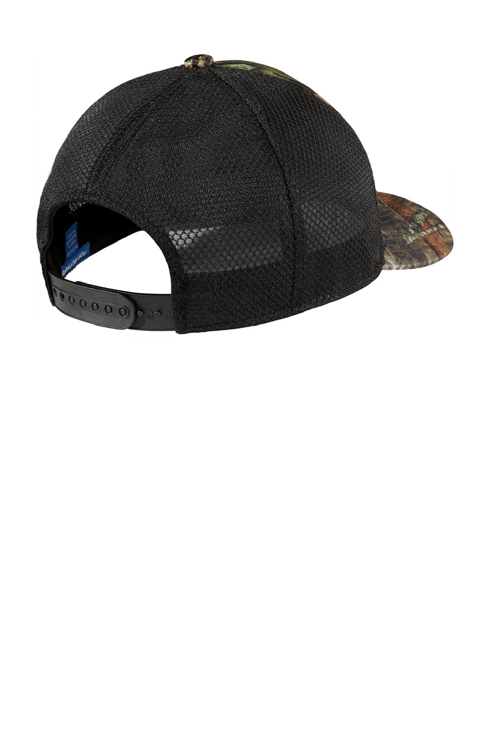 Port Authority Hats C892 Mens Performance Moisture Wicking Camouflage Mesh Back Snapback Hat Mossy Oak Break Up Country/Black Flat Back