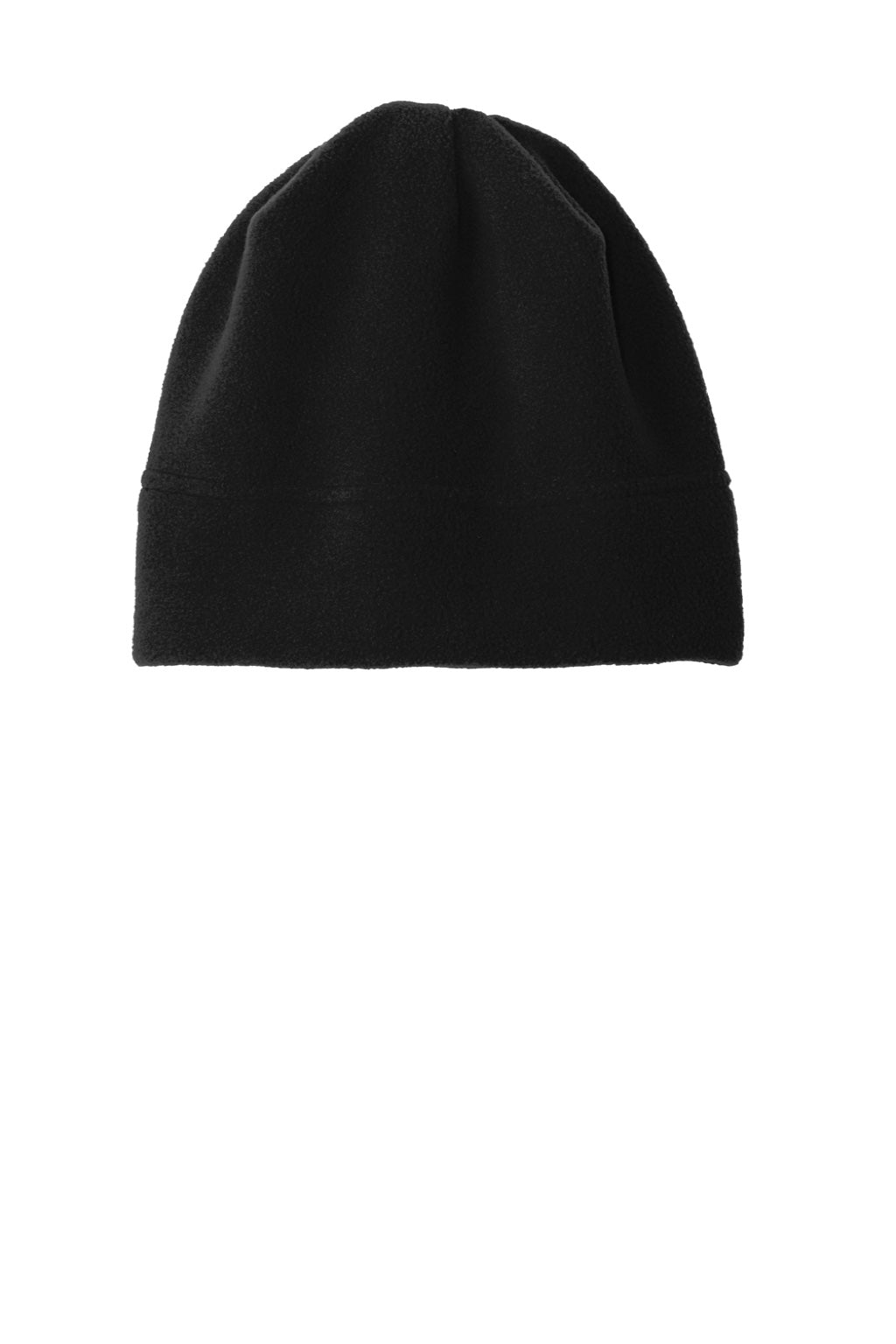 Port Authority Hats C900 Unisex R-Tek Pill Resistant Stretch Fleece Beanie Black Flat Front