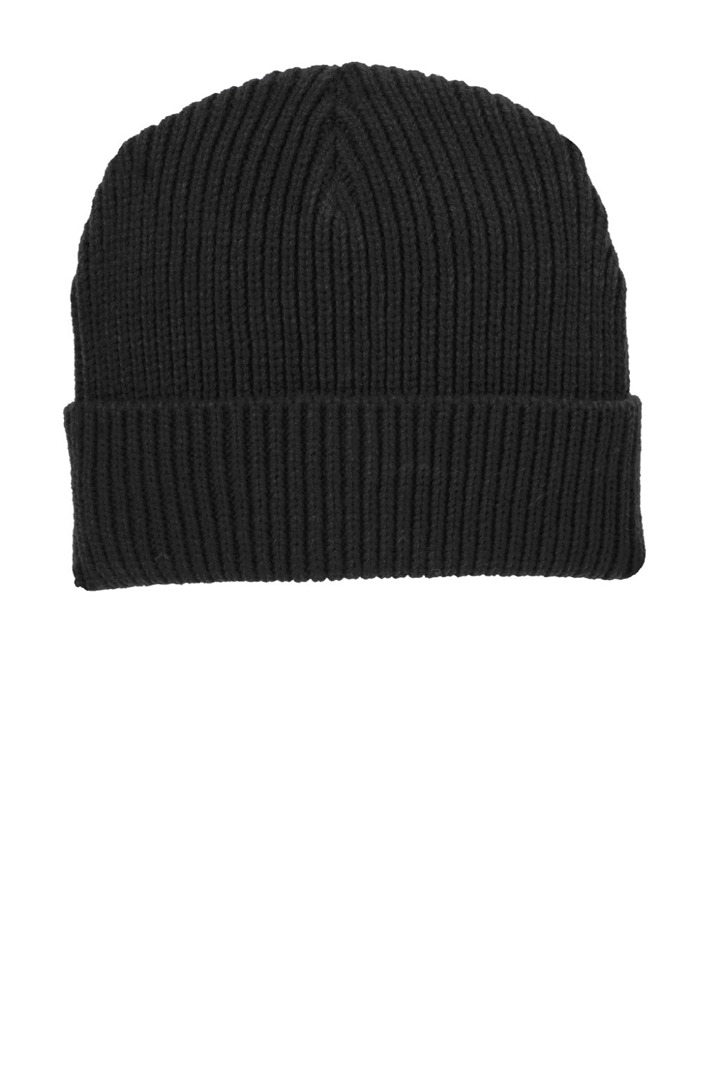 Port Authority Hats C908 Unisex Watch Beanie Black Flat Front