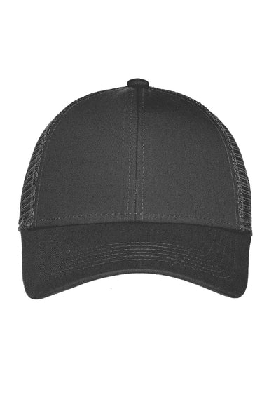 Port Authority Hats C911 Mens Adjustable Mesh Back Adjustable Hat Carbon Grey Flat Front
