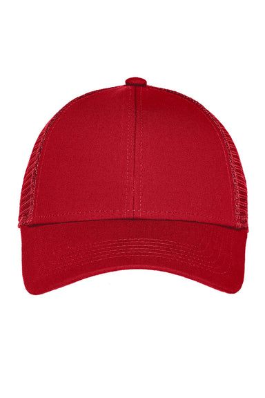 Port Authority Hats C911 Mens Adjustable Mesh Back Adjustable Hat Chili Red Flat Front
