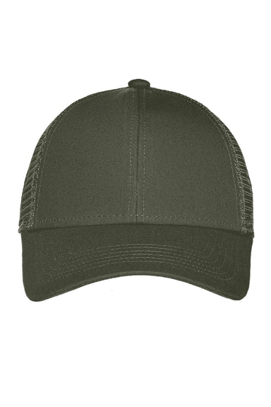 Port Authority Hats C911 Mens Adjustable Mesh Back Adjustable Hat Sage Green Flat Front