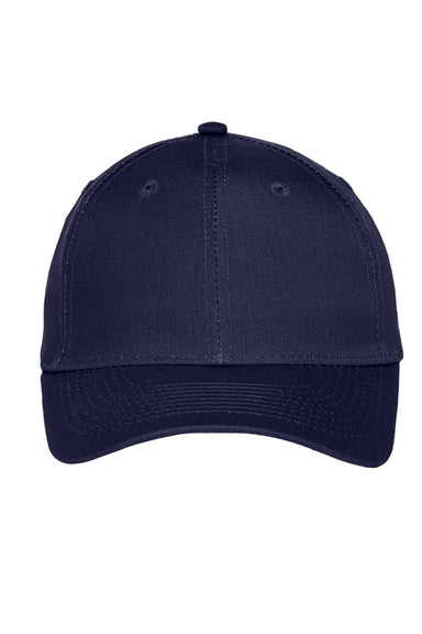 Port Authority Hats C913 Mens Moisture Wicking Adjustable Hat Navy Blue Flat Front