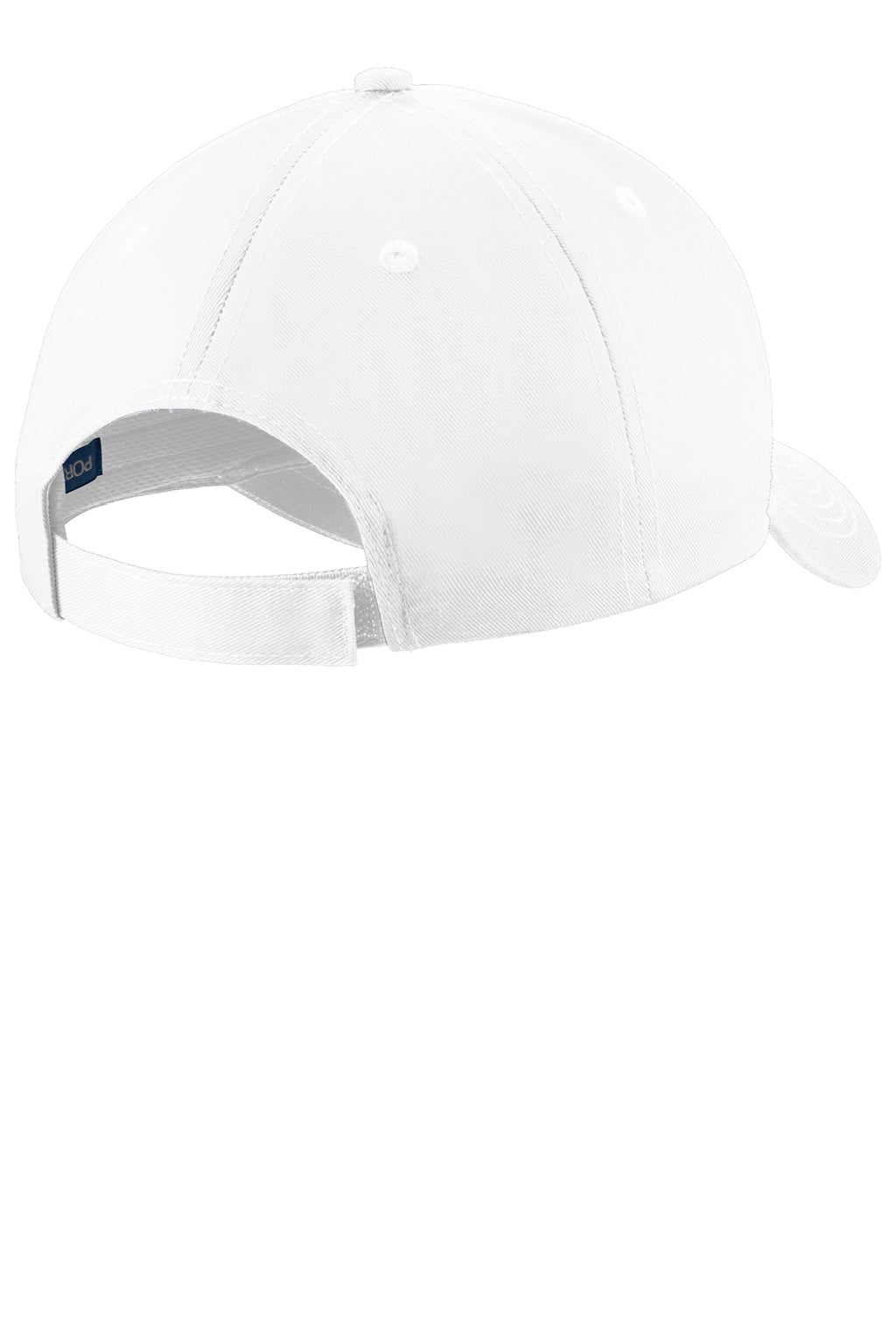 Port Authority Hats C913 Mens Moisture Wicking Adjustable Hat White Flat Back
