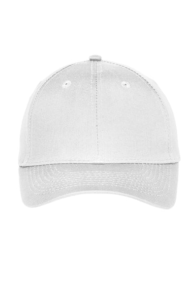 Port Authority Hats C913 Mens Moisture Wicking Adjustable Hat White Flat Front