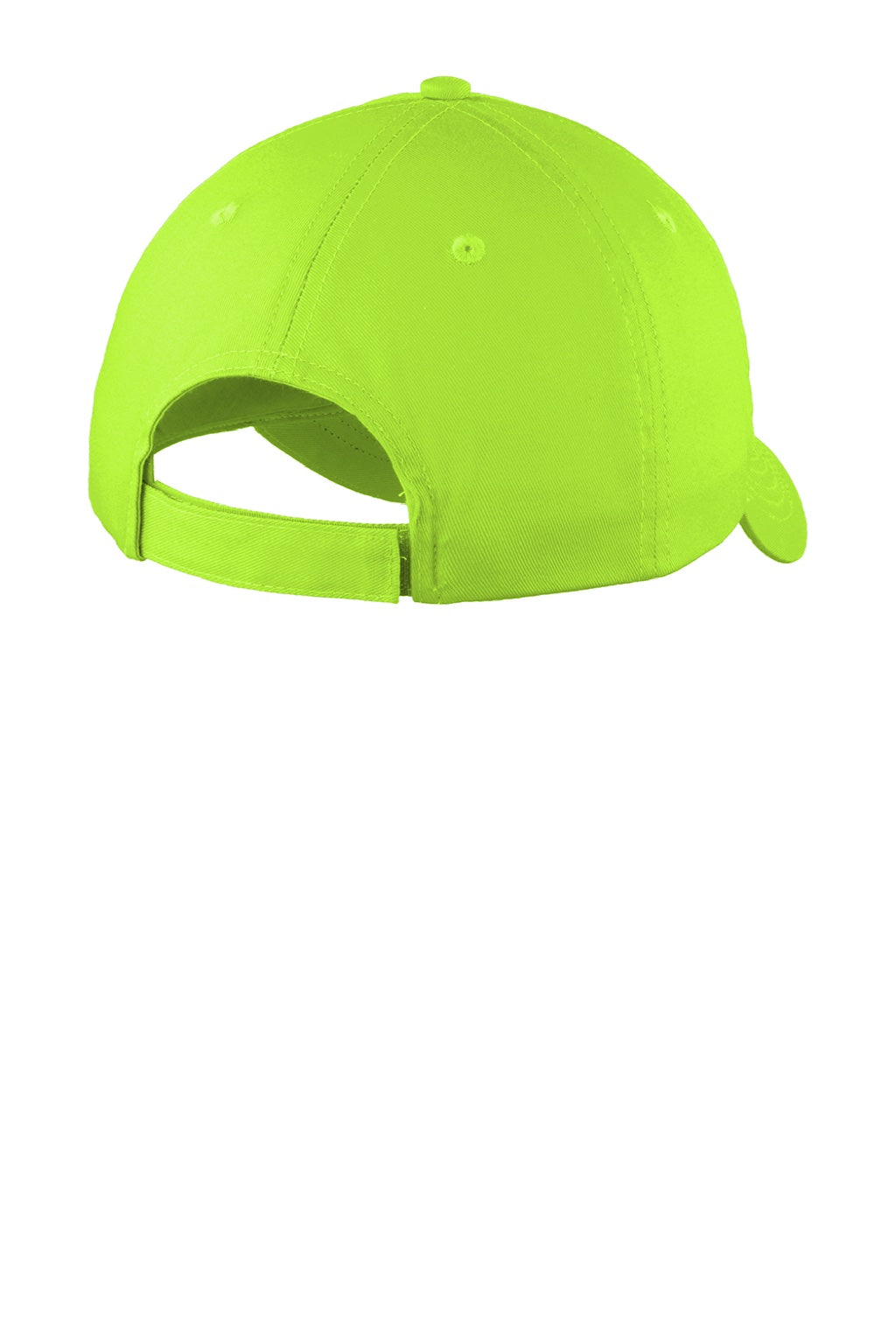 Port & Company Hats C914 Mens Twill Adjustable Hat Lime Green Flat Back