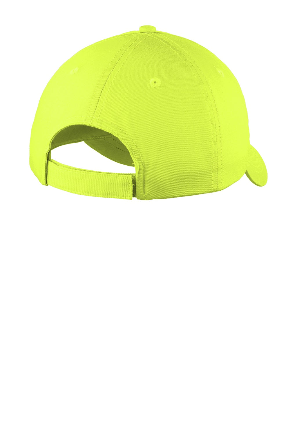Port & Company Hats C914 Mens Twill Adjustable Hat Neon Yellow Flat Back