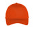 Port & Company Hats C914 Mens Twill Adjustable Hat Orange Flat Front