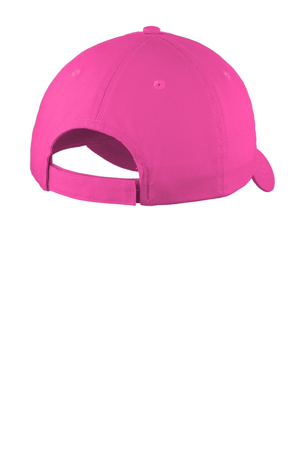 Port & Company Hats C914 Mens Twill Adjustable Hat Sangria Pink Flat Back