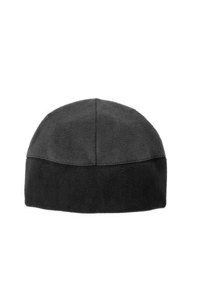 Port Authority Hats C918 Unisex Fleece Beanie Charcoal Grey/Black Flat Front