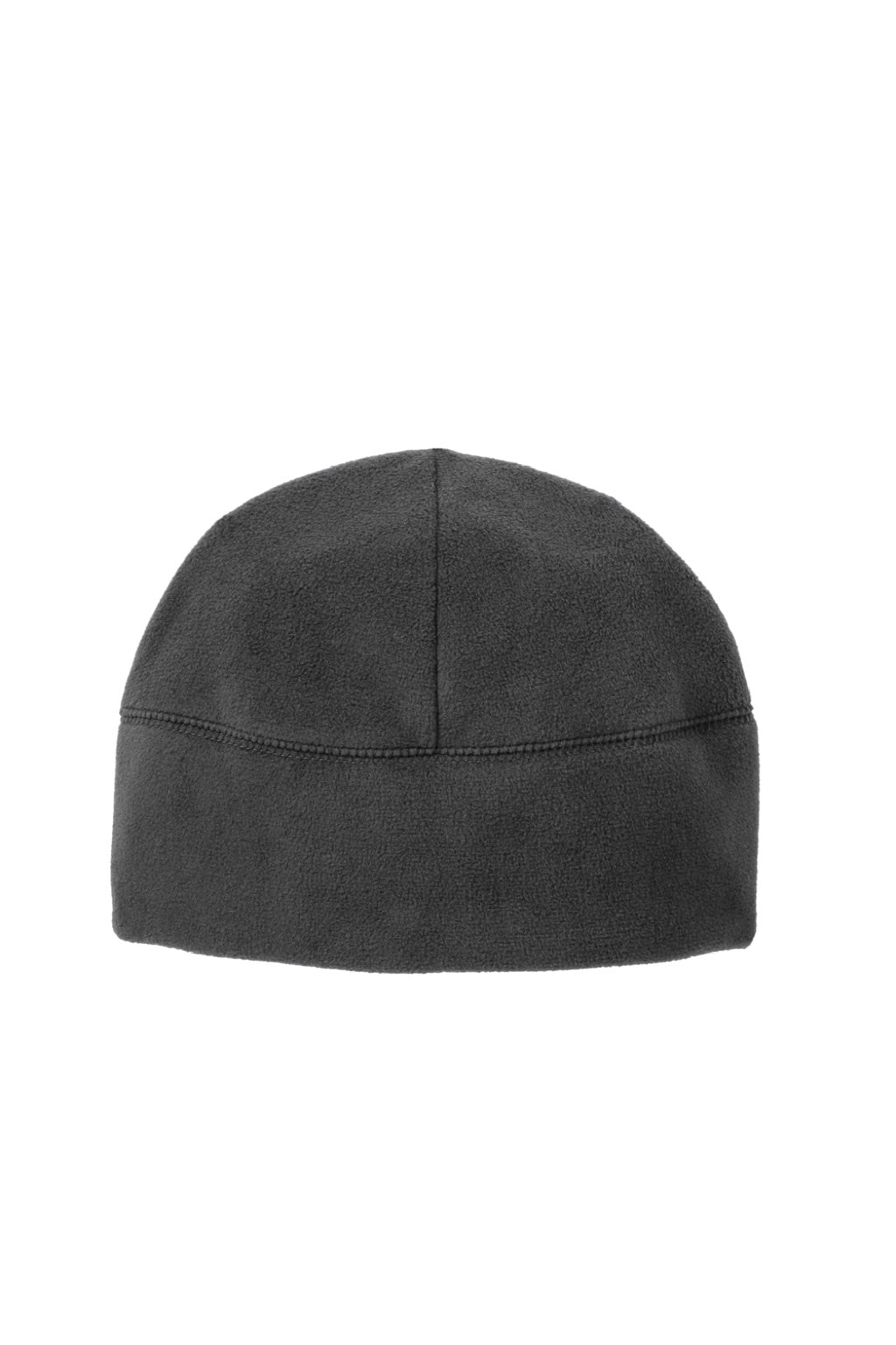 Port Authority Hats C918 Unisex Fleece Beanie Charcoal Grey Flat Front