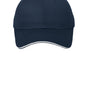 Port & Company Hats Mens Sandwich Bill Adjustable Hat - Navy Blue/White