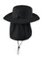Port Authority Hats C920 Mens Moisture Wicking Wide Brim Hat Black Flat Back