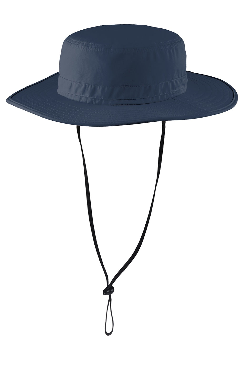 Port Authority Hats C920 Mens Moisture Wicking Wide Brim Hat Dress Navy Blue Flat Front