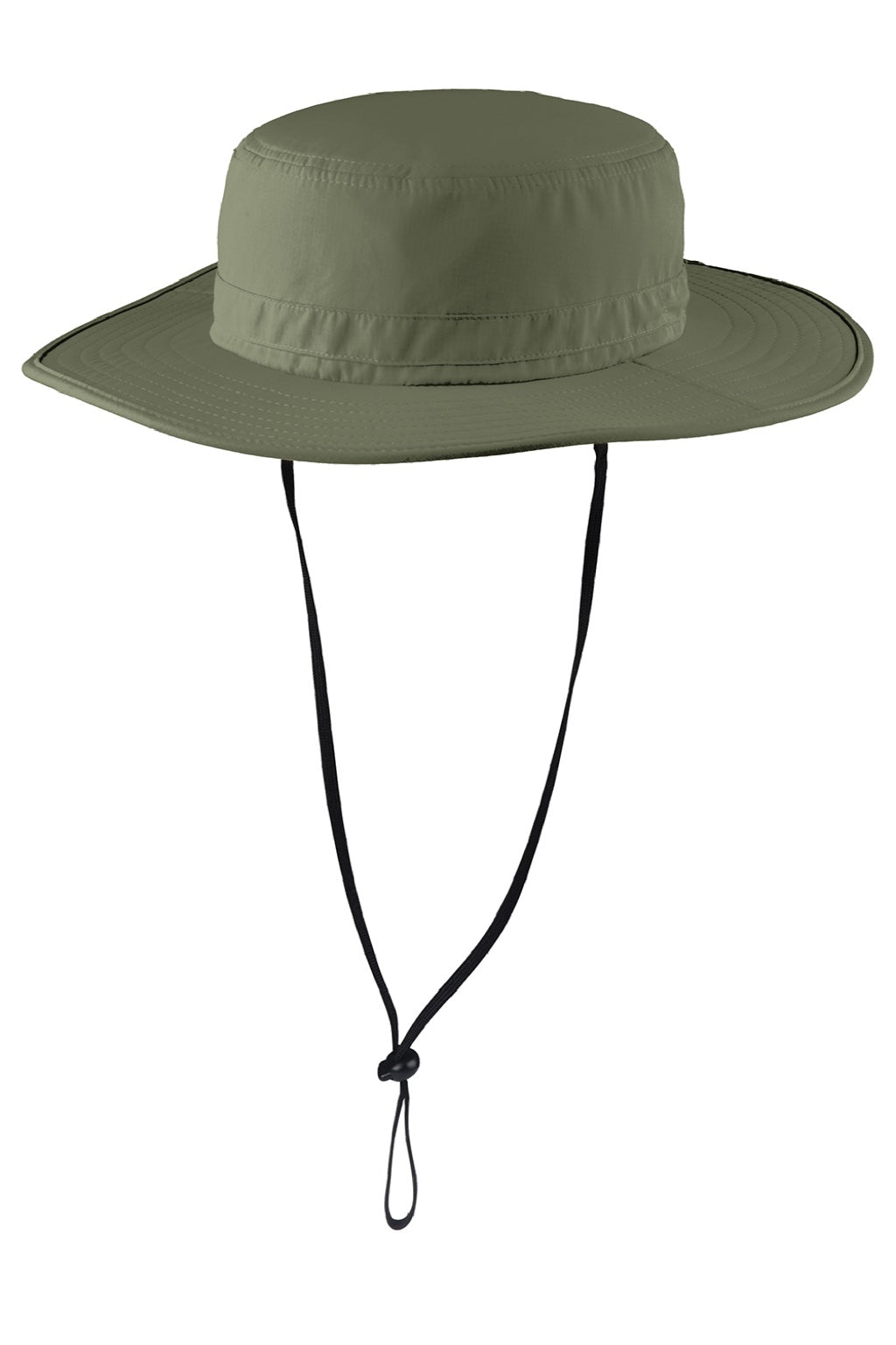 Port Authority Hats C920 Mens Moisture Wicking Wide Brim Hat Olive Leaf Green Flat Front