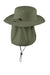 Port Authority Hats C920 Mens Moisture Wicking Wide Brim Hat Olive Leaf Green Flat Back