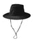 Port Authority Hats C921 Mens Wide Brim Moisture Wicking Hat Black Flat Front